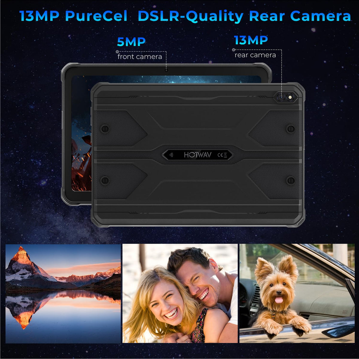 HOTWAV R8 Rugged Tablet Android 14, 10.1" Incell HD+ 4G Waterproof Tablet