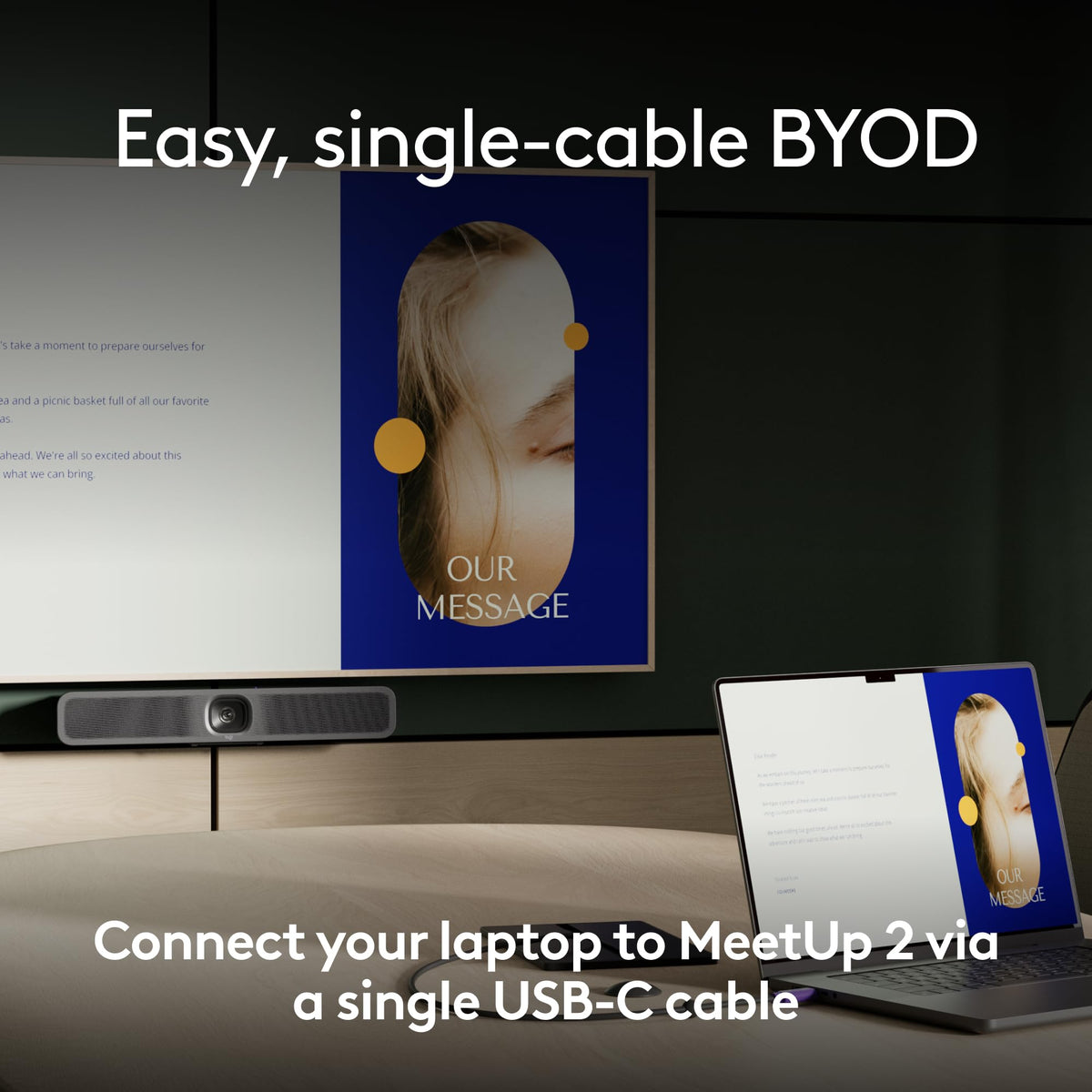 Logitech Active USB Cable Single-Cable BYOD MeetUp 2