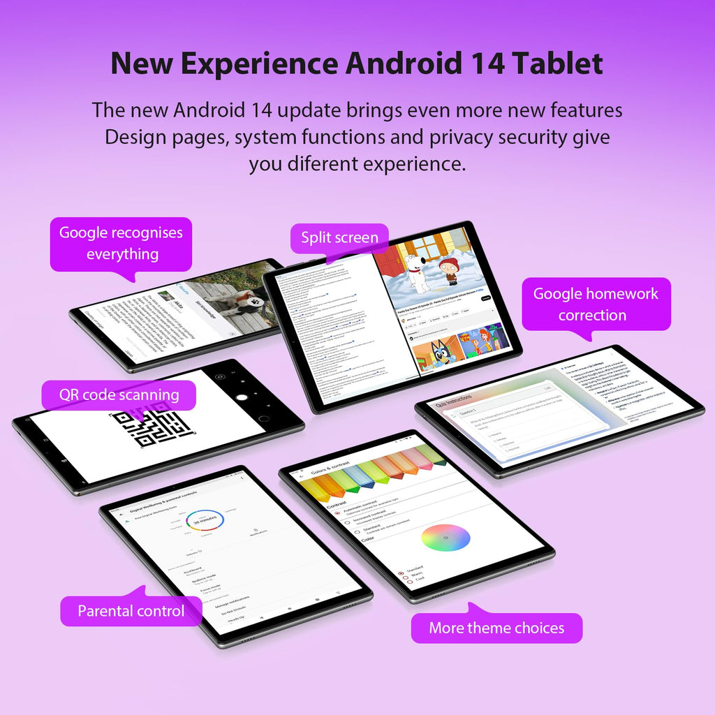 2026 Tablet with Keyboard,Stylus & Mouse, 10.3 Inch Android 13 Tablets, 2K IPS Screen, 19GB RAM 256GB (1TB TF), 8000mAh, 8-Core,8+13MP, 5G/2.4G WiFi,Tablets for Students, Adults, Play- Gray