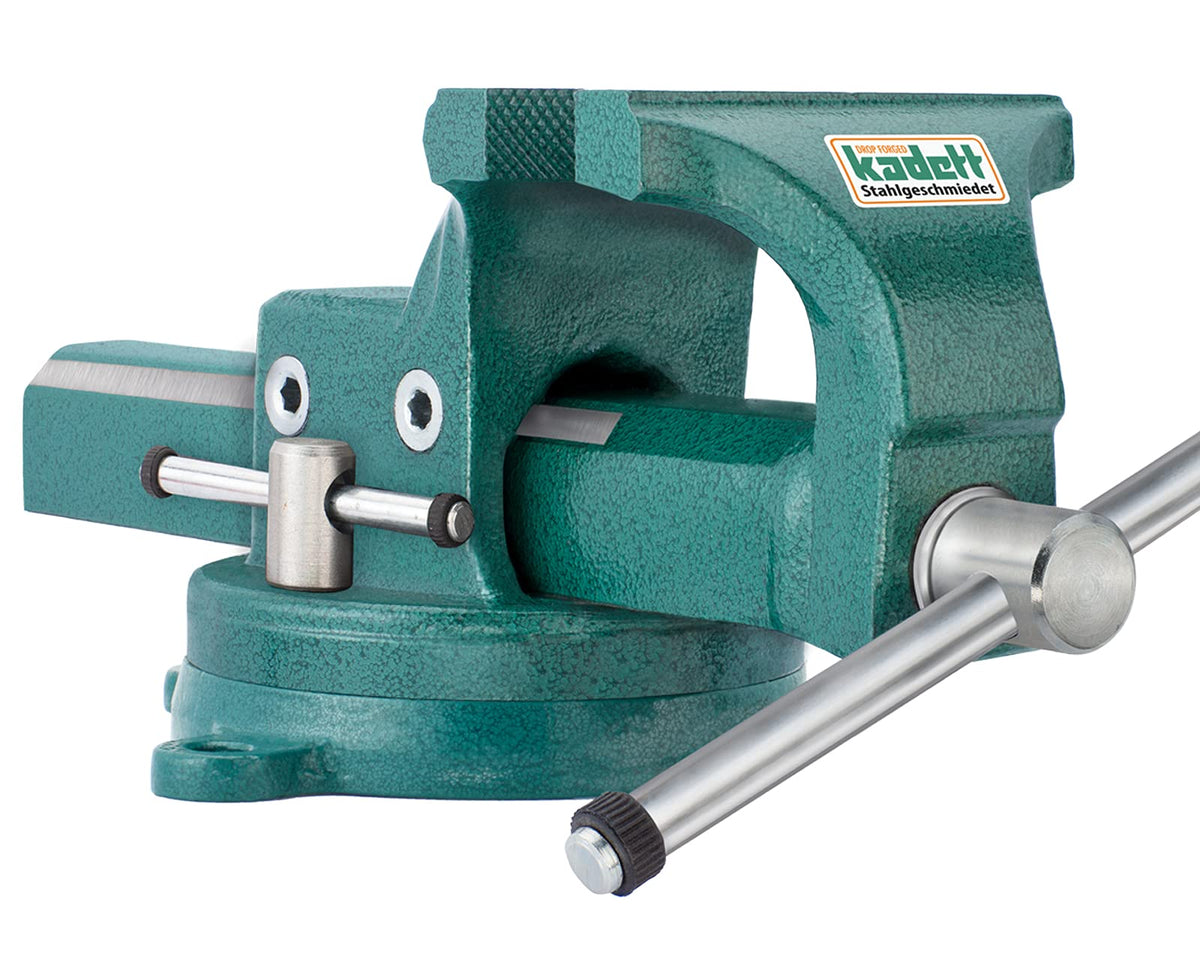 KANCA - KAD-125, KADETT PARALLEL VISE With 360° Rotating Swivel Base,Drop-Forged Bench Vise, Jaw Opening(Max) 6 INCH,Strong Hand Tools and Machinist Vise,Tools & Home Improvement Product,Green Colour