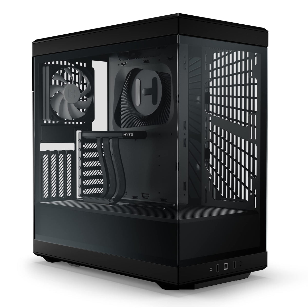 Hyte Y40 Modern Aesthetic Panoramic Tempered Glass Mid-Tower ATX Computer Gaming Case with PCIE 4.0 Riser Cable Included, Red (CS-HYTE-Y40-BR)
