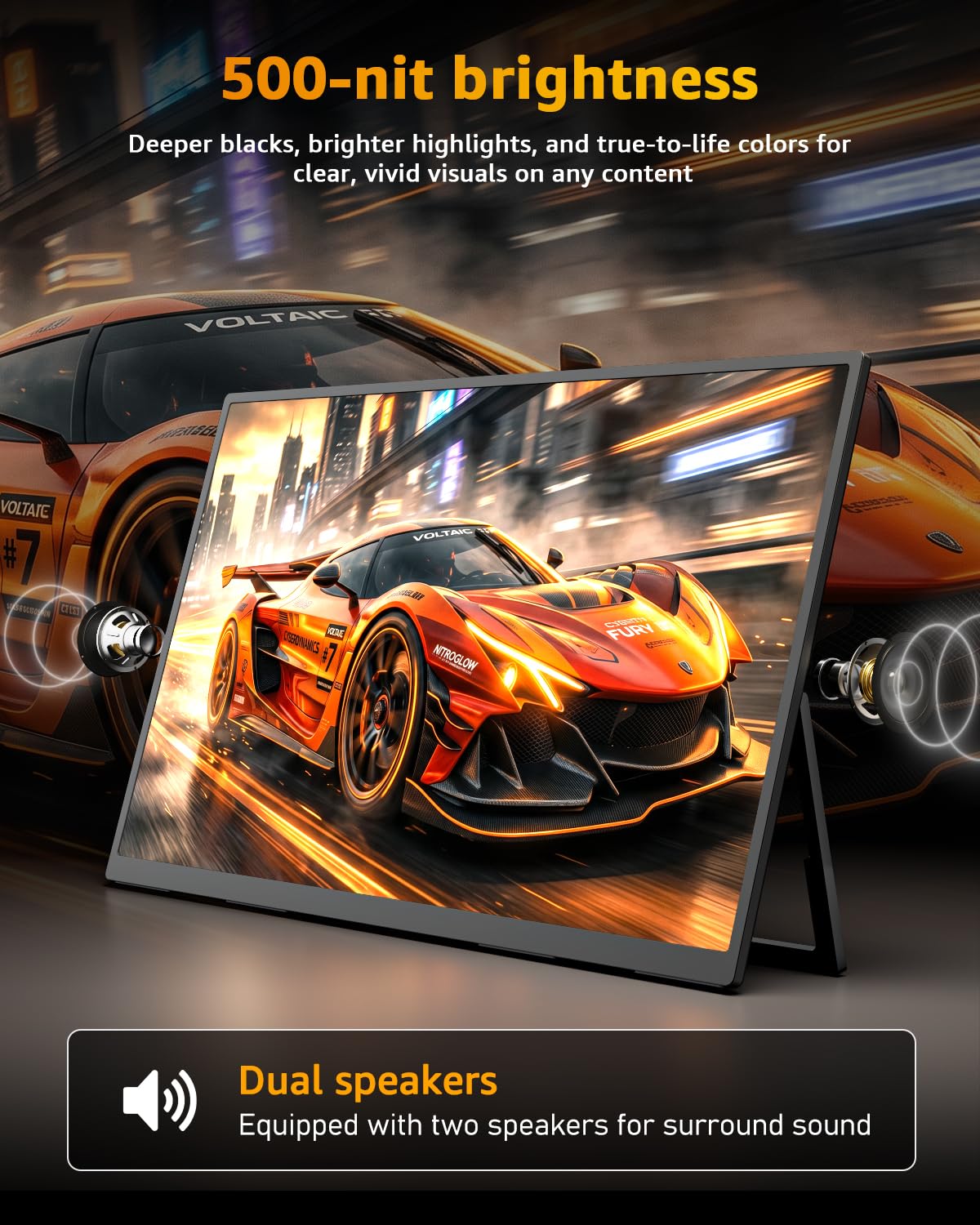 Yodoit 24'' 144Hz Portable Monitor 145%sRGB QLED 450Nits Gaming Monitor