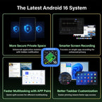 Android 16 Tablet with Keyboard - 13 inch Tablet with 32GB+256GB+2TB Expand