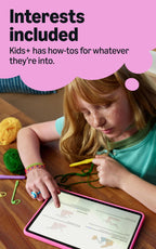 Amazon Kids Tablet 11 (newest model), Ages 6-12, 11" 2.5K display, 8GB RAM, Includes 1-year Kids+ content subscription, Parental controls, and Stellar Swirl slim hard case