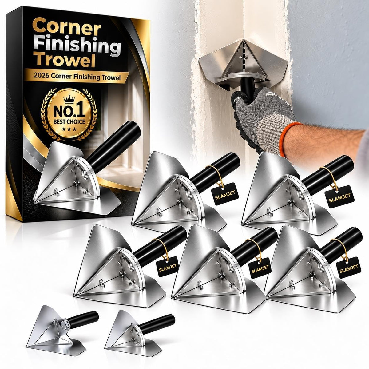 Stainless Steel Internal Corner Finishing Trowel, Inside Corners Scraper