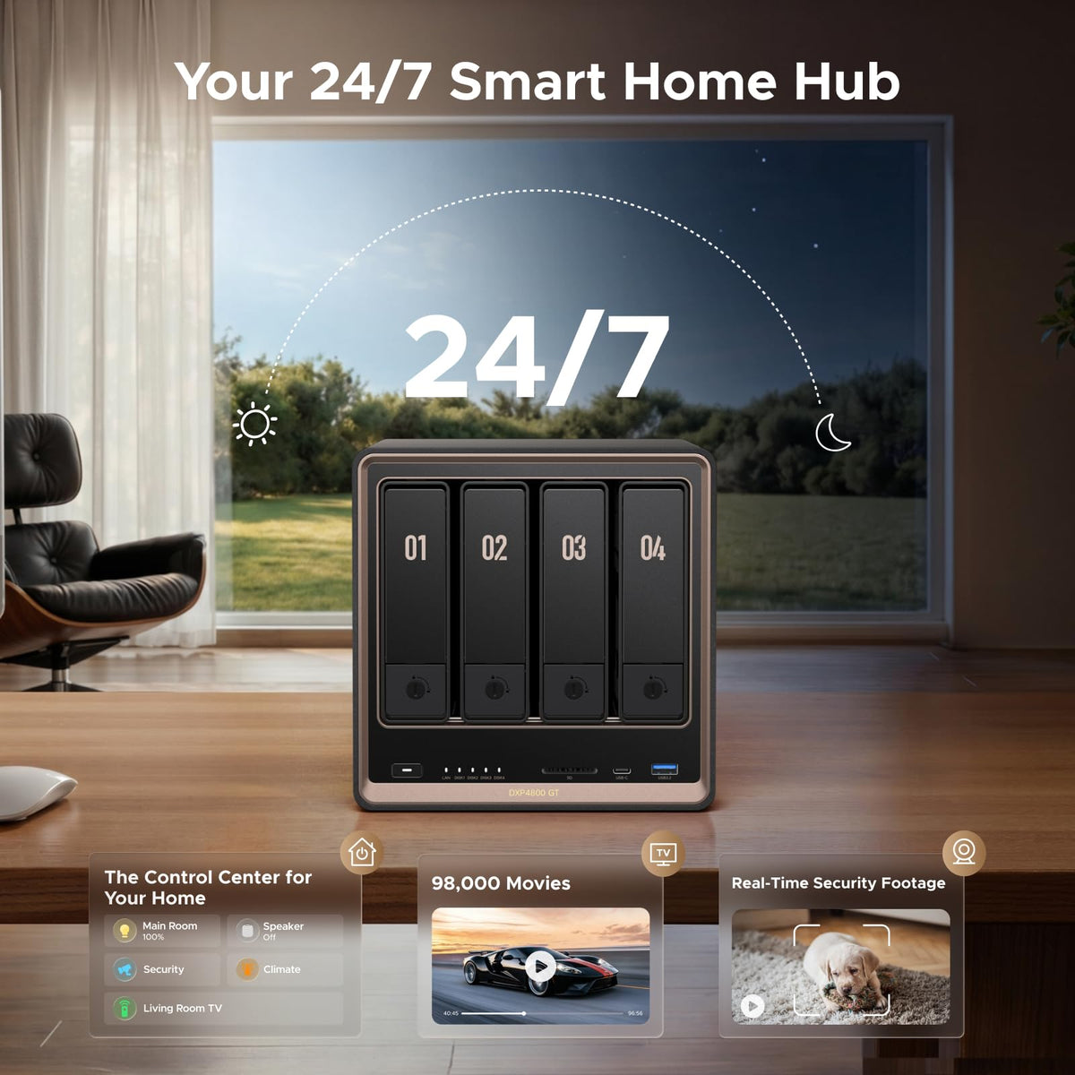 UGREEN NAS DXP4800 GT 4-Bay for Creators, Tech Enthusiasts and Office Teams