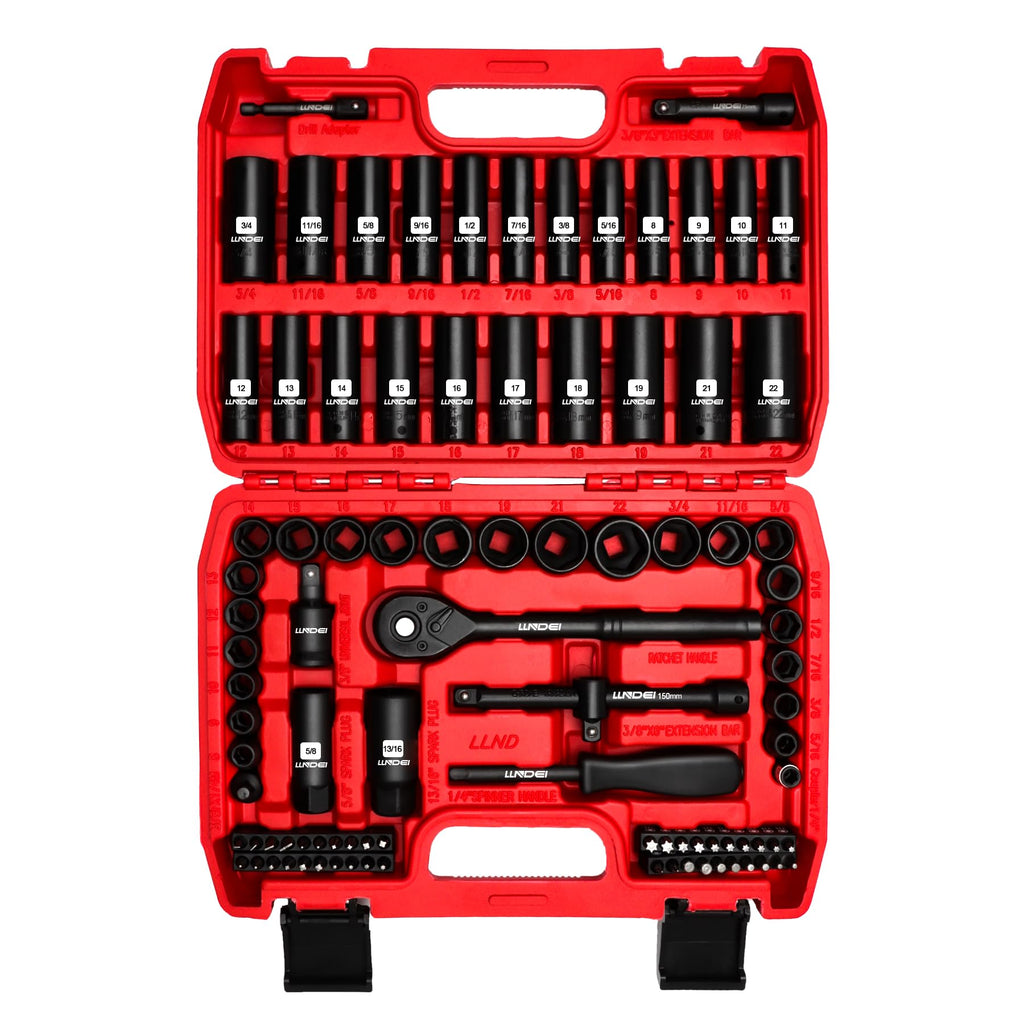 160Pc Mechanics Socket Set 1/2 1/4 3/8" Drive Metric