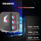 Prebuilt Desktop Computer, i7 CPU Up to 3.9GHz, Integrated Graphics Only Tower PC, 16GB RAM, 256GB M.2 SSD, RGB Fans x4,Win11 Home, WiFi 6+BT5.3, 400W PSU