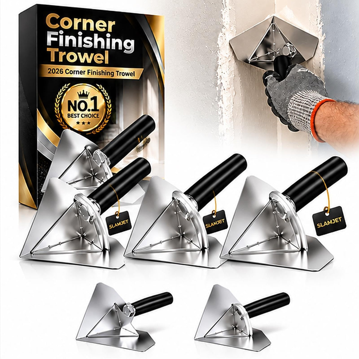 Stainless Steel Internal Corner Finishing Trowel, Inside Corners Scraper