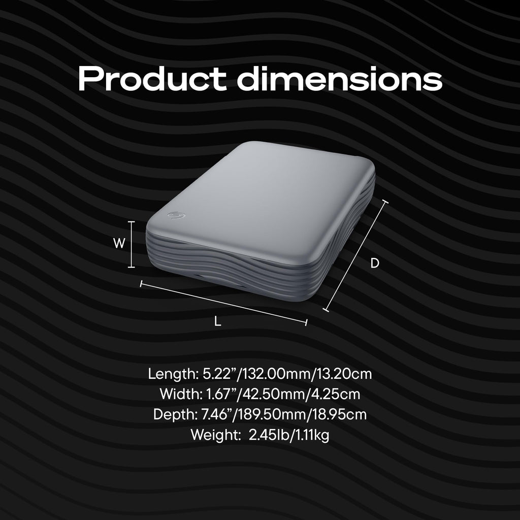 Seagate 8TB Expansion Desktop Hard Drive | MicroB to USB-C (STNP8000400)