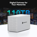 Yottamaster 5 Bay External Hard Drive Enclosure with Cooling Fan for 2.5/3.5" SATA HDD/SSD, Direct Attached Storage, Aluminum USB 3.1 Type-C HDD Enclosure Up to 110TB(5x22TB) - PS500C3
