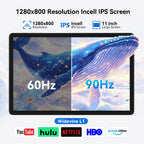 Android 16 Tablet 11 inch, 128GB + 36GB + 1TB Expand, 90Hz IPS Large Screen