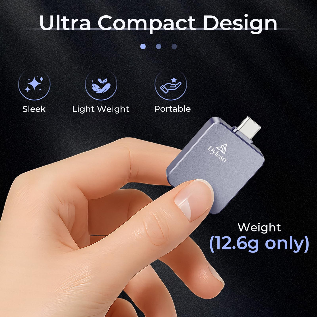1TB Video Editing SSD 20Gbps USB-C External Drive for iPhone16 Pro