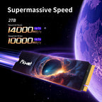Fikwot FX995 Pro M.2 NVMe SSD 2TB, PCIe 5.0, Up to 14000MB/s Internal Solid State Drive, Fast Heat Dissipation, Best for AI Applications, E-Sports Players, and Rendering Professionals, etc
