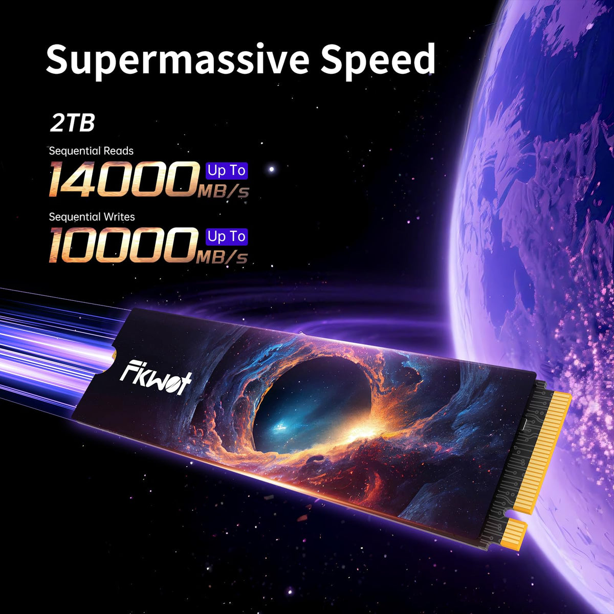 Fikwot FX995 Pro M.2 NVMe SSD 2TB, PCIe 5.0, Up to 14000MB/s Internal Solid State Drive, Fast Heat Dissipation, Best for AI Applications, E-Sports Players, and Rendering Professionals, etc