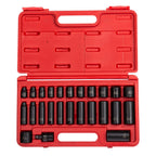 SUNEX TOOLS 2668, 1/2 Inch Drive Master Impact Socket Set, 39-Piece, SAE, 3/8" & 3325 3/8-Inch Drive SAE Master Impact Socket Set., Standard/Deep, 6-Point, Cr-Mo, 5/16-Inch