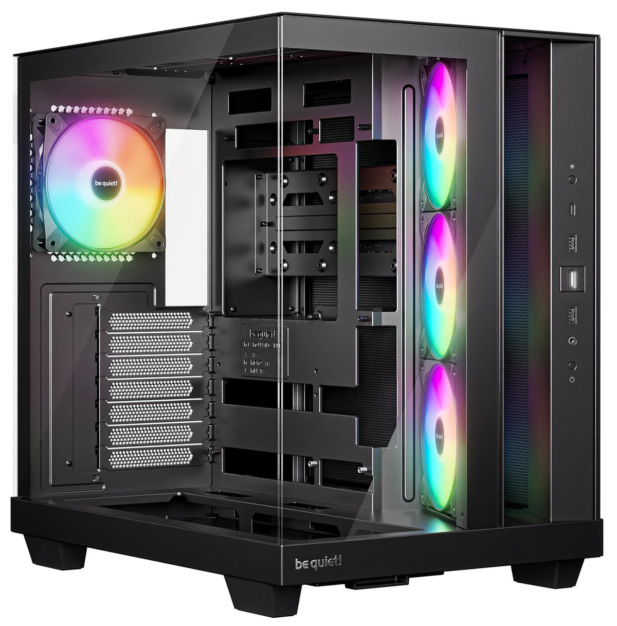 be quiet! Light Base 500 LX Black PC Case, Fully Windowed Front and Side