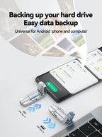 MOVE SPEED 1TB Solid State Flash Drive 570MB/s High Speed USB Drive with Type C + USB 3.2 Drive Dual Port, Thumb Drive Compatible with iPhone 15,16,17,18 Series/Android/Phone/MacBook/Audio/Smart TV