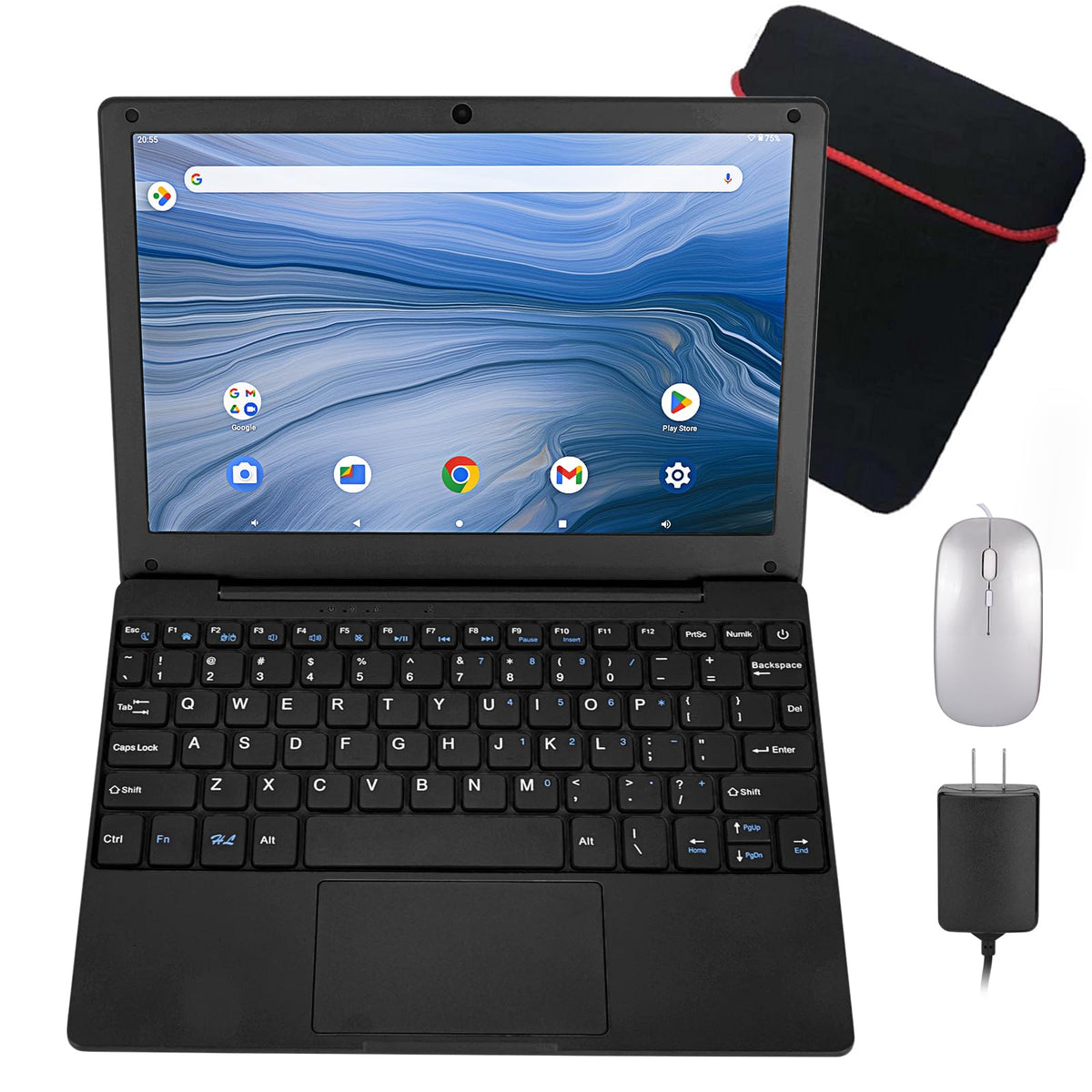 10.1 Inch Mini Laptop for Kids, Android 12, Quad Core, Pink