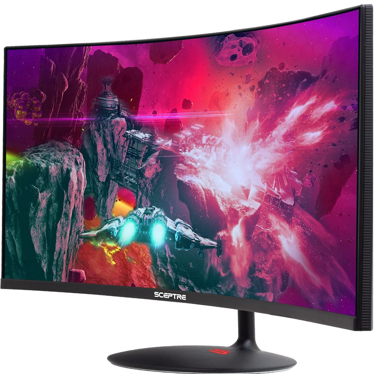Sceptre 34-inch Curved UltraWide 21: 9 Creative LED Monitor 2560x1080 Frameless HDMI DisplayPort Up to 100Hz, Machine Black 2020 (C345W-2560UN)
