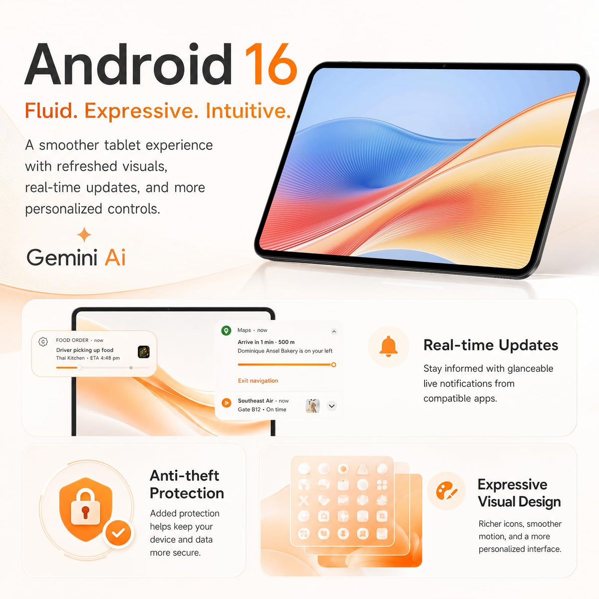 TECLAST 13 inch Android 16 Tablet 20GB RAM 128GB 120Hz Gaming Tablet 4G LTE