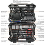 STARWORK TRUE MECHANIC™ 314-Piece Mechanics Tool Set and Socket Set, 1/4", 3/8", 1/2" Drive, Professional, Metric