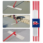 Towallmark 48x8" Magnesium Concrete Bull Float Kit, Professional Round End Cement Finishing Tool with 4 Adjustable Handles 6ft & Metal Storage Case, Aluminum Alloy for Smooth Efficient Leveling