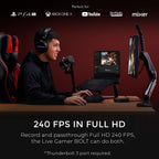 AVerMedia Live Gamer Bolt: Thunderbolt 3 External Capture Card, Stream and Record in 4K60 HDR10, Support Win 11 and MacOS 10.15, Not for Apple M1 CPU, Perfect for PS4 Pro, PS5, Xbox Series X/S (GC555)