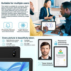 JUSYEA Tablet 10 Inch Android, 12GB+128GB+1TB TF, Family Edition, 5G+2.4G WiFi, 2.0GHz Dual-Core Processor, BT 5.0, 6000mAh Battery, 8MP+5MP Cameras, Includes EVA Case-Black