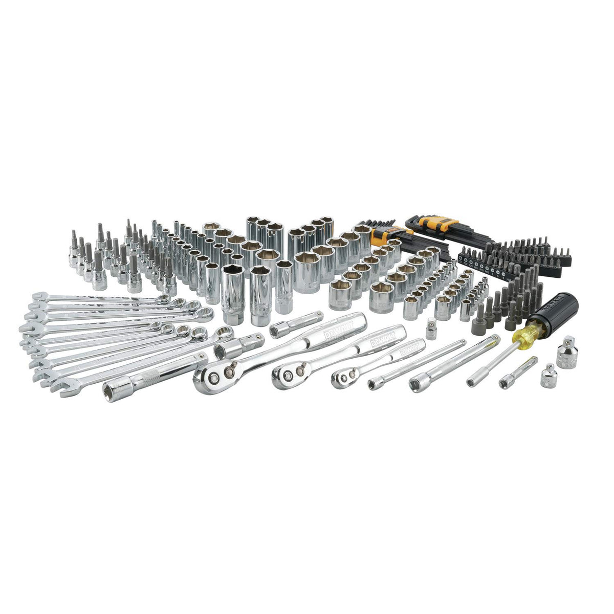 DEWALT 200-Piece Socket Set, Metric/SAE Mechanic Tool Set with Storage Case (DWMT75000)