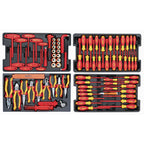 Wiha Insulated Master Electrician's Tool Set In Rolling Water Tight Traveling Tool Box 112 Piece