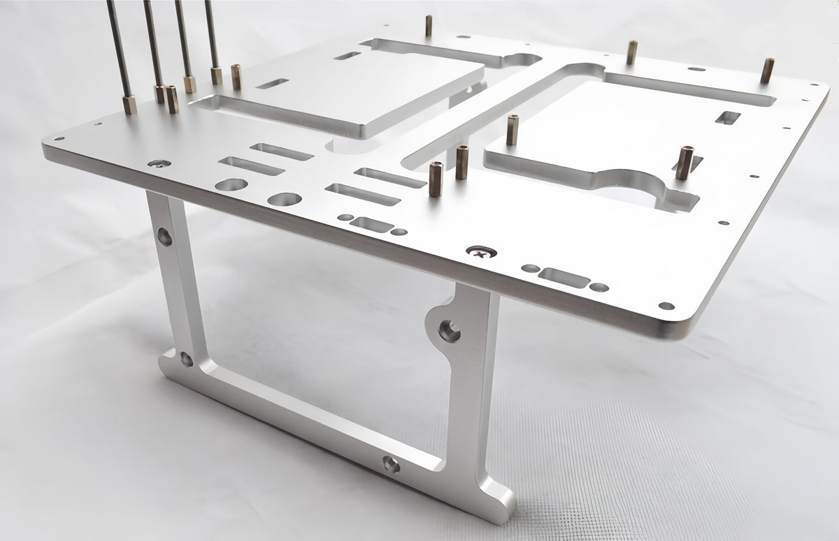Open Air Frame Computer Case PC Test Bench Aluminum Computer Cases Shell, Support Installation of Water Cooling Devices Compatible with ITX/MATX/ATX Motherboards(MATX Motherboard)