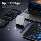 960G External SSD Magnetic Portable SSD USB 3.2 Gen 2x2 up to 2000MB/s 4K 120 fps ProRes HDR Video Record Metal USB-C External Solid State Drive for iPhone 16 Pro Max, Smartphone, Tablet, Laptop