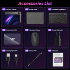 Android 16 Tablet,10.1-Inch Electronics Tablet,32GB RAM 512GB ROM