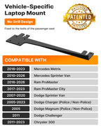 No-Drill Laptop Mount Fit for Mercedes Sprinter, ProMaster City