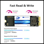 Dogfish 1TB NVMe SSD for MacBook PCIe Gen3x4 M.2 2280, Internal SSD for MacBook Air A1466 A1465(2013-2017)/MacBook Pro A1398 A1502(Retina 2013-2015)/iMac A1419 A1418