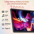 Tablet｜14 inch Android 16 Tablet｜36GB RAM 256GB ROM ｜1920 * 1200 IPS FHD｜10000mAh 30W Fast Charging｜Octa-core Processor｜Wi-Fi 6, BT 5.4｜Dual Camera with Gemini AI｜Keyboard｜Stylus｜Case｜Headphone