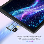 11 Inch-Android 16 Tablet 2026 Latest Update 16GB RAM 128GB ROM 1TB Expandion 5G WiFi Cellular 21MP Dual Camera Octa-core MTK8786.Gemini AI 2.0.Tablets with Keyboard,Mouse,protective film,Case-Gray