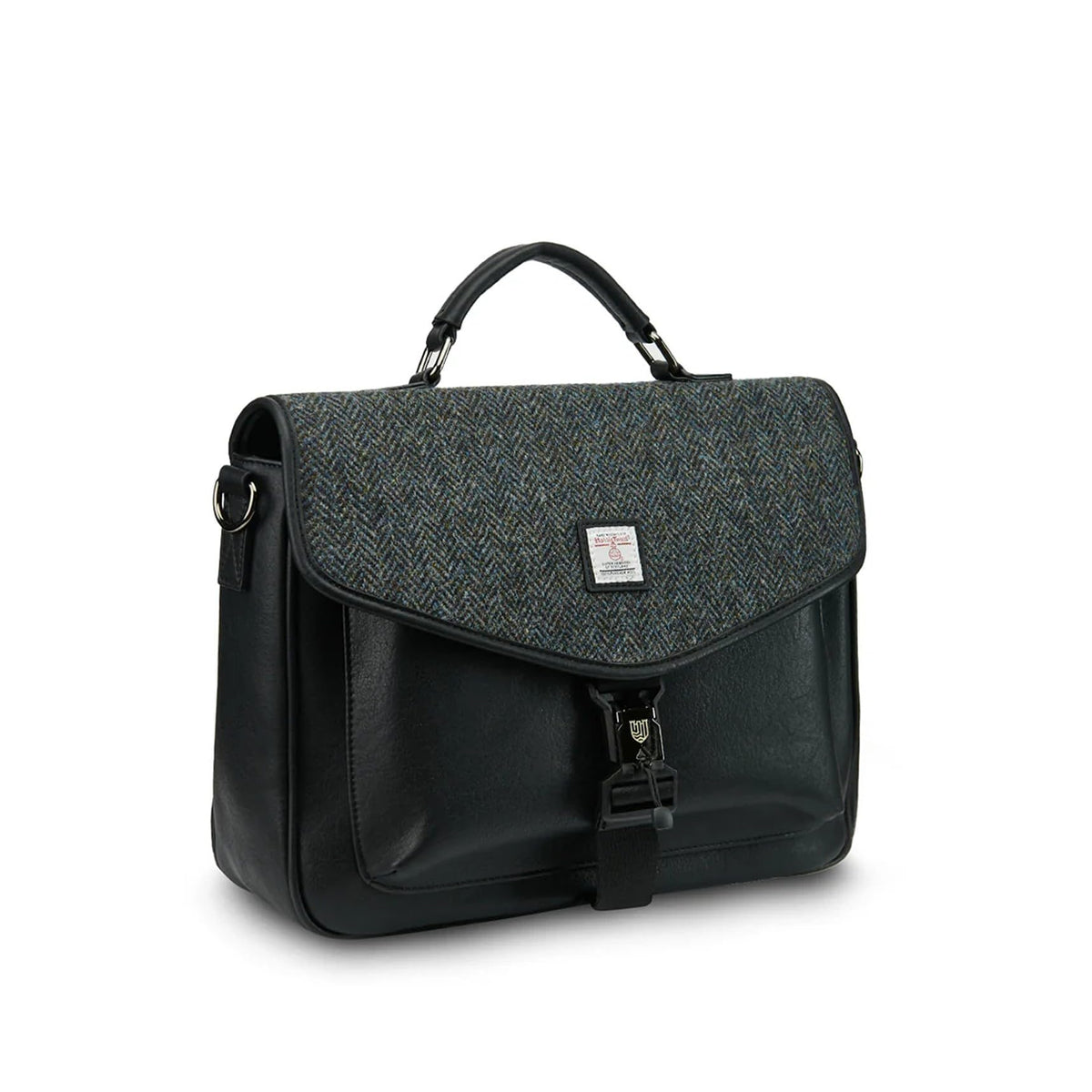 Islander The Laptop Bag - Made of Microfibre Leather & Harris Tweed