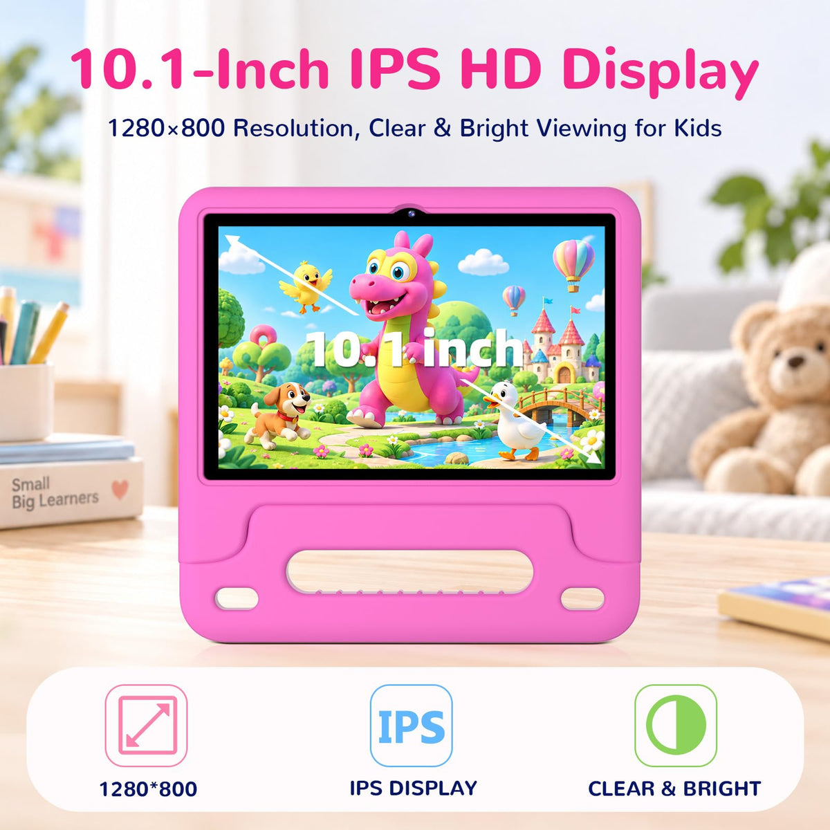 Kids Tablet 10.1" Android 16 Bundle: Keyboard, Mouse, Stylus, Headphones