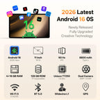Android 16 Tablet 11 Inch, Octa-core 20GB RAM + 128GB ROM 1TB Expand, Gray