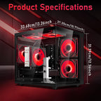 suevery Pre Built Gaming PC Bundle AMD Ryzen7 Desktop Computer Black