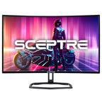Sceptre 34-Inch Curved Ultrawide WQHD Monitor, 3440 x 1440, R1500, Up to 180Hz/165Hz, DisplayPort x2, 100% sRGB, 1ms, Built-in Speakers, Black (C345B-QUT168 Series)