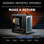 C34 Ultra-Compact ATX PC Case with Handle Yellow