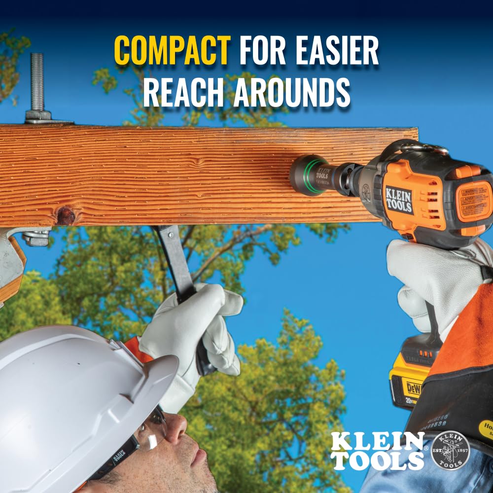 Klein Tools NRHD 5-In-1 Impact Socket, and Small and Large Alignment Slots