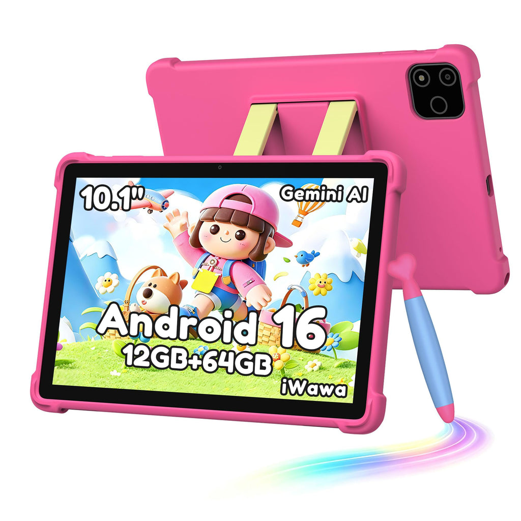 ALLDOCUBE Kids Tablet 10 Inch,Android 16 Tablet for Kids with Stylus & Case