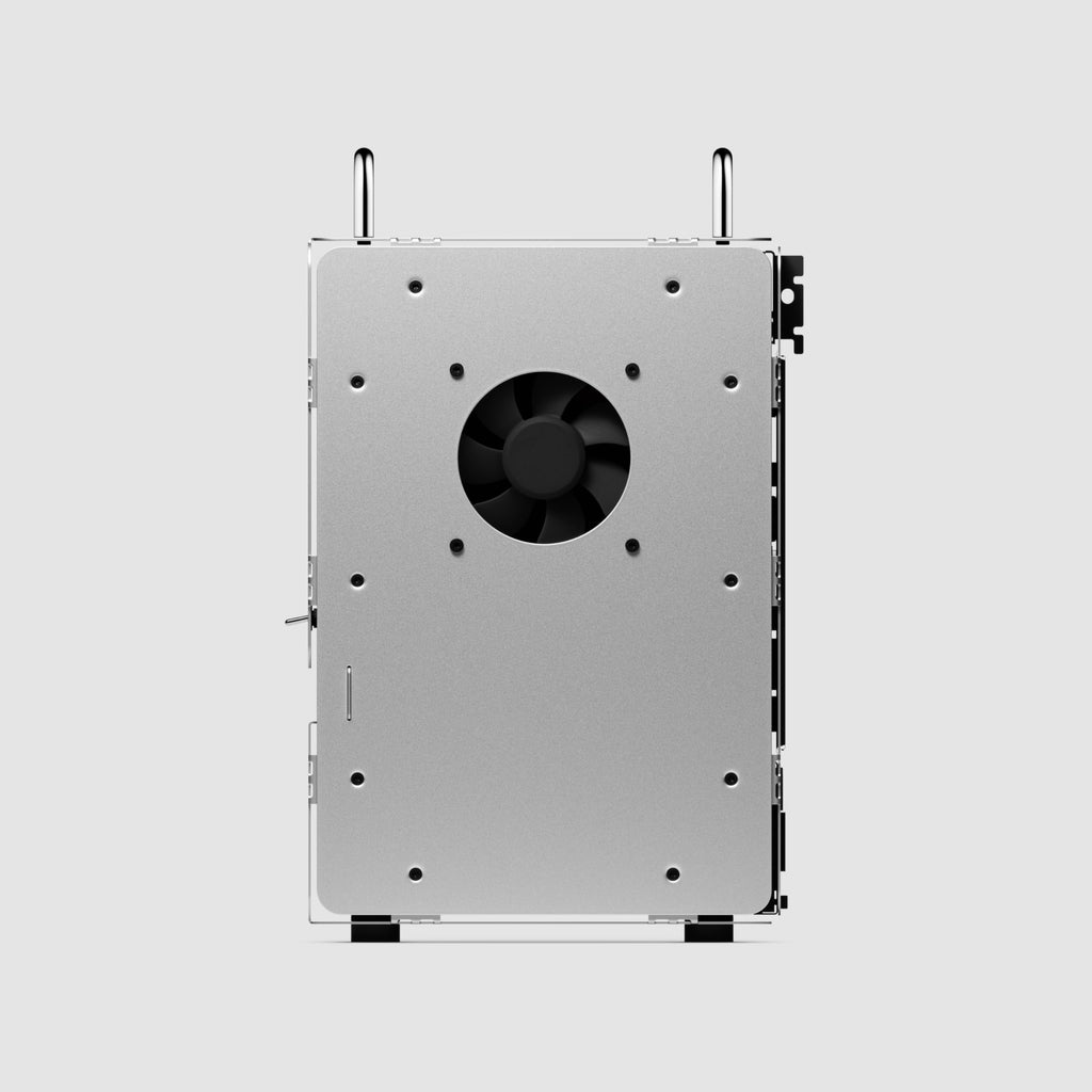 teenage engineering Computer-1 mini-ITX PC Computer case Chassis with Powder Coated Aluminum, Chrome Metal Handles, and Dual-Slot GPU, Small Form Factor, Compatible with SFX Power Supply (Aluminum)