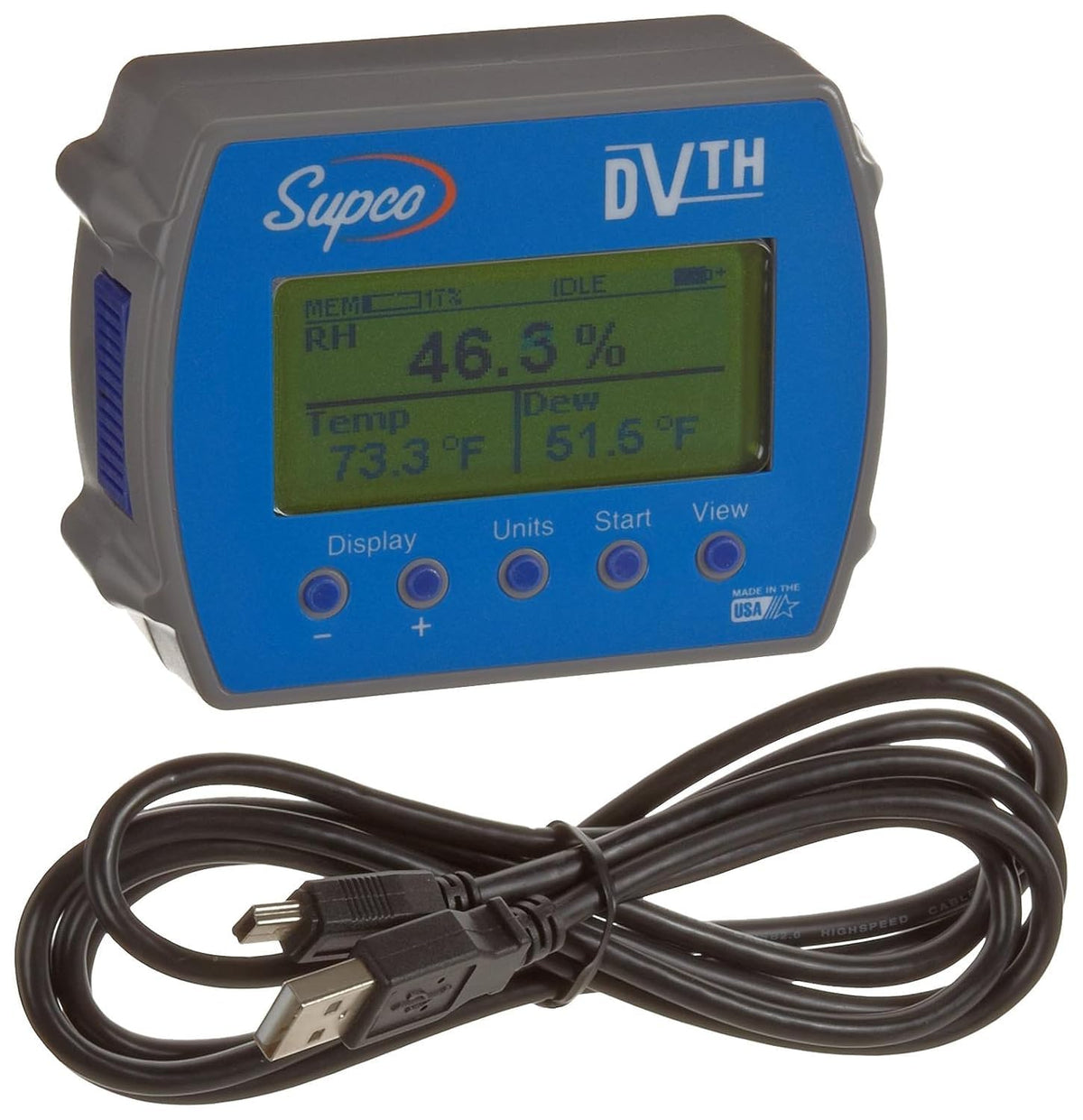 Supco DVTH Temperature and Humidity Data Logger with Graphic Display