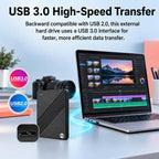 8TB External Hard Drive Portable,USB 3.0 for PC Mac Laptop Desktop HDD