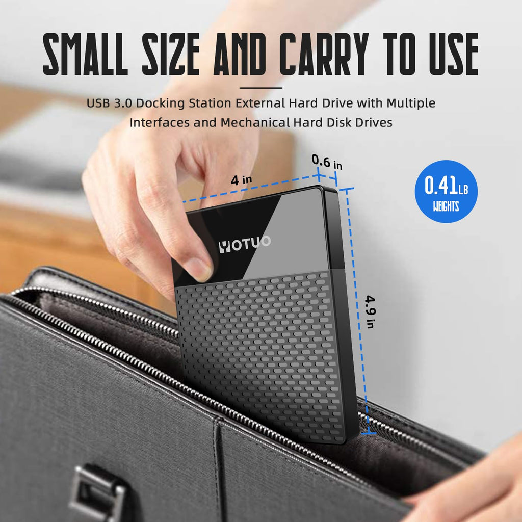 YOTUO 2TB Docking Station External Hard Drive Storage, USB-C Hub + HDD 7-in-1, USB 3.0, SD/TF Card, HDD for Windows, Mac, Android, TV, iPhone 15/16/17, Laptop, Desktop, PC